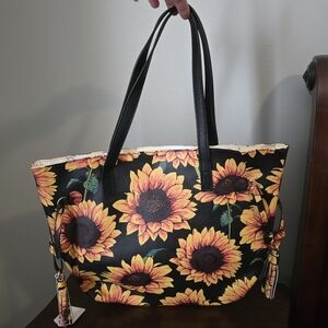 Sunflower Print Tote Bag